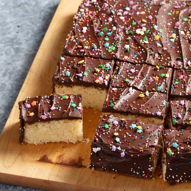Yellow Sheet Cake with Chocolate Frosting Recipe for Kids America's